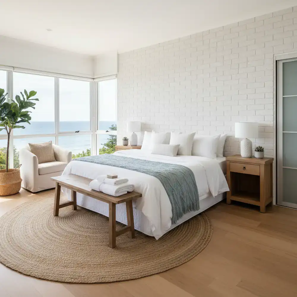 A perfectly arranged, bright bedroom ready for new rental guests